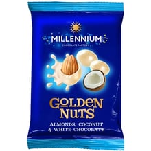 Драже Millennium Golden Nut мигдаль у білому шоколаді з кокосом 100 г (4820005195268): Вага, г 100