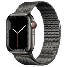 Apple Watch Series 7 45mm GPS+LTE Graphite Stainless Steel Case with Graphite Milanese Loop (MKL33)