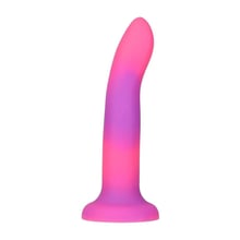 Светящийся в темноте фаллоимитатор ADDICTION - Rave - 8" Glow in the Dark Dildo - Pink Purple: Назначение Вагинальные