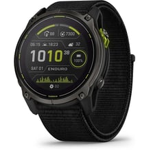 Смарт-часы Garmin Enduro 3 Carbon Gray DLC Titanium with Black UltraFit Nylon Strap (010-02751-01)