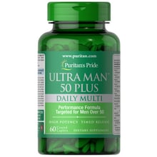 Puritan's Pride Ultra Man 50 Plus Мультивитамины ультра для мужчин 50 +, 60 капсул: Тип Мультивитамины