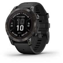 Смарт-часы Garmin Fenix 7 Pro Sapphire Solar Carbon Grey DLC Titanium with Black Band (010-02777-11): Дисплей 1.3 " (260х260)