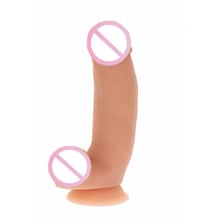 Фаллоимитатор с мошонкой Get Real Silicone Dildo 7 inch w Balls, 18х3.5 см: Назначение Вагинальные