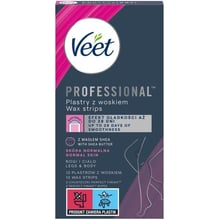 Veet Professional Віскові смужки для депіляції для нормальної шкіри з олією Ши 12 шт: Країна виробник Франция