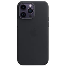 Чохол для iPhone Leather Case Midnight для iPhone 14 Pro: Колір черный