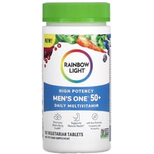 Rainbow Light Men's One 50+ Daily Multivitamin, High Potency Мультивитамины для мужчин 50 + 90 таблеток: Форма выпуска Таблетки