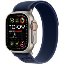 Apple Watch Ultra 2 GPS + Cellular 49mm Natural Titanium Case with Blue Trail Loop - M/L (MX4L3UL/A): Размер 49mm