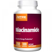 Jarrow Formulas Niacinamide 250 mg 100 Caps Ніацинамід: Тип вітамін B