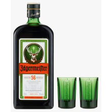 Лікер Jagermeister 0.7л + 2 зелені чарки 20мл: Об'єм, л 0.7