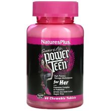 Nature's Plus Power Teen Hers Chewable Мультивітаміни для дівчаток-підлітків 60 жувальних таблеток: Форма випуску Таблетки