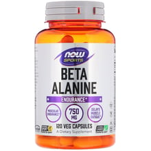 Амінокислота для спорту Now Foods Sports, Beta-Alanine, Endurance, 750 mg, 120 Veg Capsules: Тип Бета-аланін