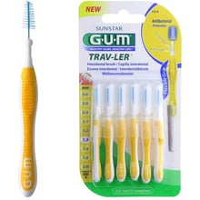 GUM TravLer Зубная щетка для межзубных промежутков 1.3 mm 6 шт: Вид Интердентальная