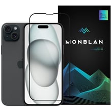 Аксесуар для iPhone Monblan Tempered Glass Dust-Proof Anti Static Black для iPhone 15: Колір чорний