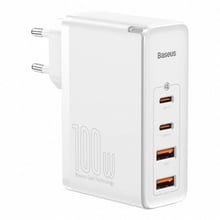 Зарядное устройство Baseus Wall Charger GaN2 2xUSB-C+2хUSB 100W White with USB-C Cable (CCGAN2P-L02): Особенности Быстрая зарядка, USB-C