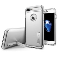 Чохол для iPhone Spigen Slim Armor Satin Silver (Spigen-043CS20313) for iPhone 8 Plus/iPhone 7 Plus: Колір сріблястий