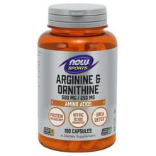 Амінокислота для спорту NOW Foods Arginine And Ornitine 100 capsules: Тип комплексні