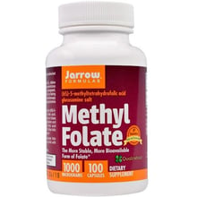 Jarrow Formulas Methyl Folate 1000 mcg 100 Caps Метил фолієва кислота: Тип вітамін B