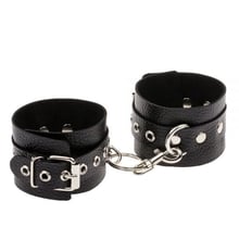 Наручники Leather Double Fix Leg Cuffs, Black: Виробник sLash