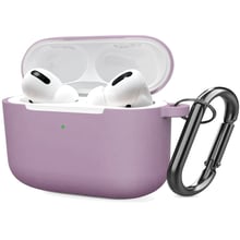 Чехол для наушников TPU Case with Belt Lilac for Apple AirPods Pro: Тип Чехол