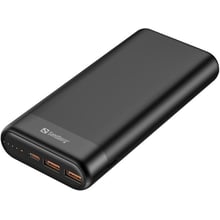 Внешний аккумулятор Sandberg Power Bank 20000mAh 65W 3A PD (420-62): Количество USB 2