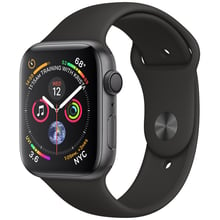 Apple Watch Series 4 44mm GPS Space Gray Aluminum Case with Black Sport Band (MU6D2): Цвет серый (Space Gray)