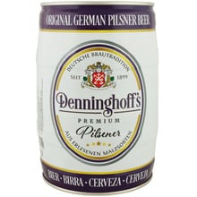 Пиво Denninghoff's Pilsener світле відфільтроване 4.9 % 5 л (FSH_4260423410152): Об'єм, л 5