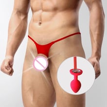 Мужские трусы XS-2XL с силиконовой анальной пробкой Art of Sex - Joni plug panties size S Red: Для кого Для мужчин