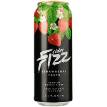 Упаковка сидру Fizz Strawberry 4% 0.5 л ж/б 24 шт. (4740098079316_24): Об'єм, л 12