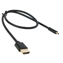 Кабель і перехідник Extradigital micro HDMI to HDMI, 0.5m, v 2.0, 36 AWG, Gold, PVC (KBD1678): Тип перехідник