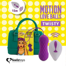 Вагінальні кульки з масажем і вібрацією FeelzToys Motion Love Balls Twisty з пультом ДУ: Для кого Для жінок