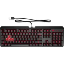 Клавиатура HP OMEN Encoder LED 104key Cherry MX Red USB Black (6YW76AA): Подключение проводное