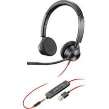 Навушники Poly BlackWire C3325-M USB +3.5mm Plug HS Stereo (76J21AA): Тип конструкції накладные