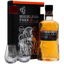 Віскі Highland Park 12 Years Old, gift box with 2 glasses, 0.7л (CCL1210814)