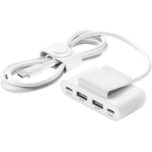 Адаптер Belkin Adapter USB-C to 2хUSB-C+2хUSB White (BUZ001BT2MWHB7): Цвет белый