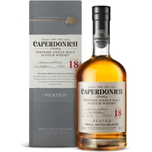 Виски Caperdonich Peated 18 уо 48% в коробке 0.7 л (STA5000299613900): Объем, л 0.7