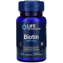 Life Extension Biotin Біотин 600 мкг 100 капсул: Тип Витамин B