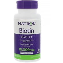 Natrol Biotin 10,000 mcg 100 Tabs Биотин максимум (Витамины)(78130266)