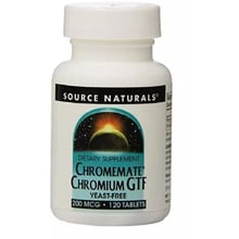 Source Naturals ChromeMate Хром GTF 200 мкг 120 таблеток: Тип Хром