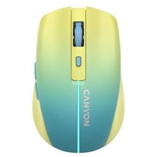 Мышь Canyon MW-44 LED Rechargeable Wireless/Bluetooth Yellow Blue (CNS-CMSW44UA): Интерфейс подключения Wireless