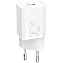 Зарядний пристрій Baseus USB-C Wall Charger Super Si 25W White (CCSP020102): Особливості Быстрая зарядка, Power Delivery (PD), USB-C