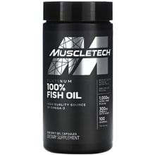 MuscleTech Essential Series Fish Oil Рыбий жир 100% чистый 1000 мг 100 гелевых капсул: Тип Омега 3