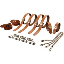 Набір із 8 ременів для зв'язування LOCKINK 8-Bondage-Straps Restraint Set - Brown: Виробник LOCKINK