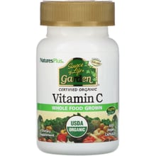 Nature's Plus Source of Life Garden, Certified Organic Vitamin C, 60 Vegan Capsules (NAP-30733): Тип вітамін C