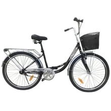 Велосипед X-TREME TOUR 2604 сталь.рама 26" колеса 26" чорно-білий + кошик сталевий (125043): Матеріал рами Сталь