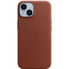 Аксесуар для iPhone Apple Leather Case with MagSafe Umber (MPP73) для iPhone 14: Колір коричневый