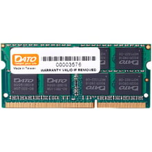 DATO 4 GB SO-DIMM DDR3 1600 MHz (DT4G3DSDLD16): Тип DDR3