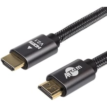 Кабель і перехідник Atcom (AT23720) Premium HDMI-HDMI ver 2.1, 4К, 20м, Black: Тип кабель