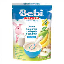 Каша молочна Bebi Premium Пшенична з яблуком та бананом 200 г (1105058): Тип Каши молочные