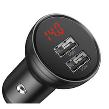 Зарядное устройство Baseus Car Charger 2хUSB Digital Display 4.8A 24W Grey (CCBX-0G): Особенности Быстрая зарядка