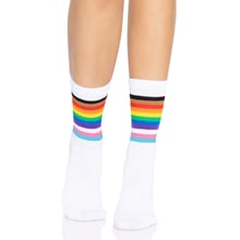 Шкарпетки жіночі в смужку Leg Avenue Pride crew socks Rainbow, 37–43 розмір: Для кого Для женщин